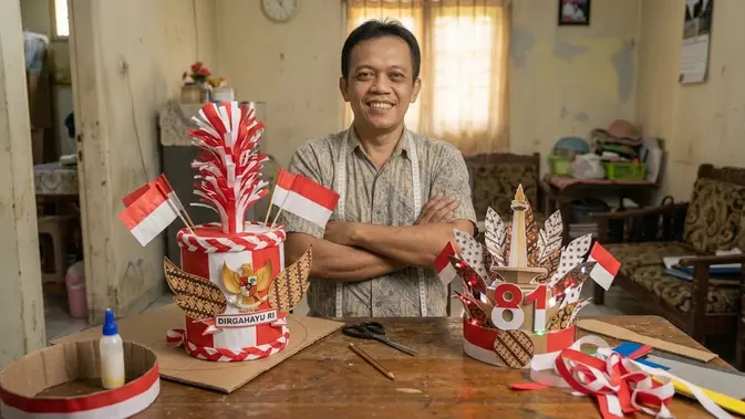 Membuat Topi Karnaval untuk Acara Kemerdekaan (AI Generated)