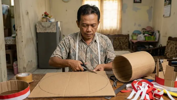 Membuat Topi Karnaval untuk Acara Kemerdekaan (AI Generated)