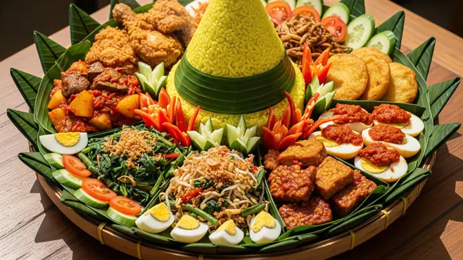 Resep Nasi Tumpeng Lengkap dengan Lauknya (Sumber: gemini.com)