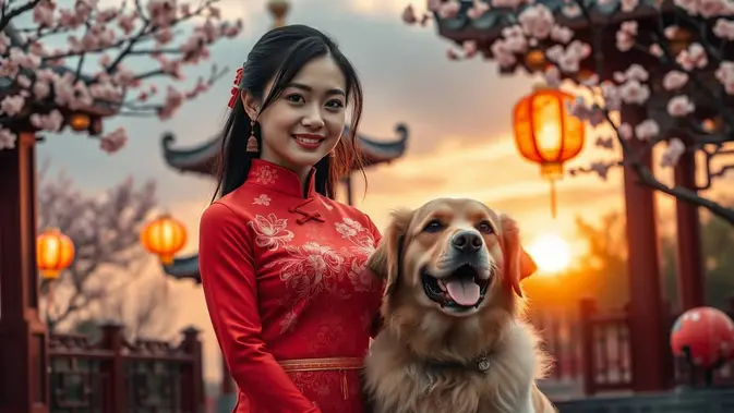 kepribadian shio anjing ©Ilustrasi dibuat AI