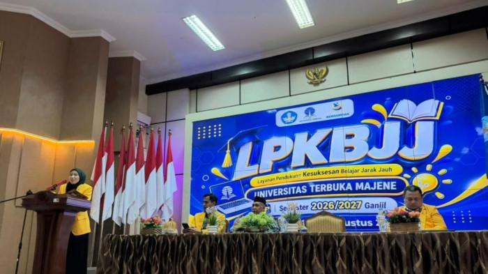 LPKBJJ - Universitas Terbuka (UT) Majene melaksanakan giat Layanan Pendukung Kesuksesan Belajar Jarak Jauh (LPKBJJ) Semester 2026/2027 Ganjil, bertepamt di Gedung LPMP Sulawesi Barat, Kabupaten Majene, Sabtu (15/8/2026).