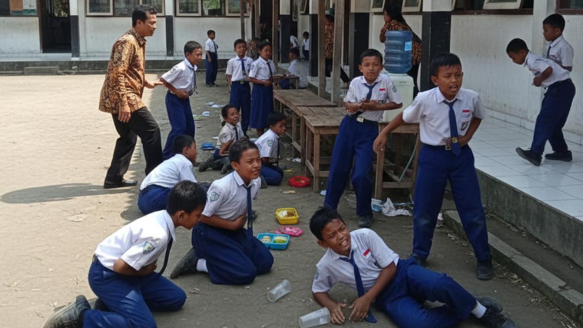 DRAMA MAKAN BERGIZI - (Ilustrasi) Siswa di SMAN 1 Berastagi keracunan MBG