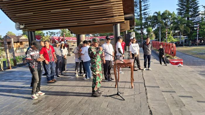 gladi bersih upacara HUT ke-81 RI di Minahasa