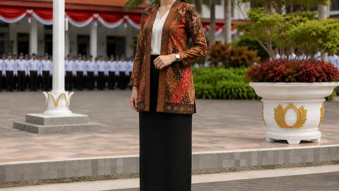 Padu Padan Batik dan Rok untuk Upacara Hari Kemerdekaan 17 Agustus 1945 HUT RI Ke-81 (AI Generated)