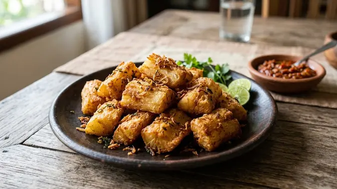 Resep Singkong Goreng Kalasan Gurih Manis yang Renyah (AI Generated)