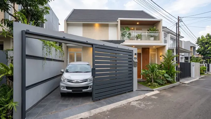 Model Pintu Garasi Minimalis untuk Rumah Kecil (AI Generated)
