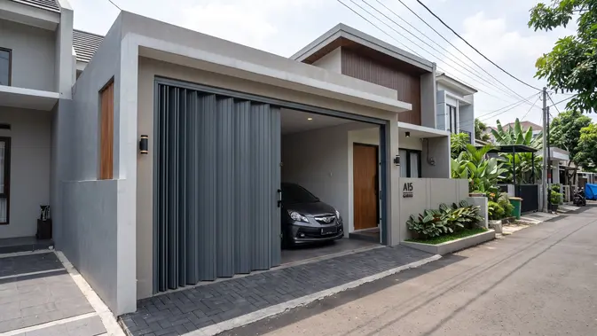 Model Pintu Garasi Minimalis untuk Rumah Kecil (AI Generated)