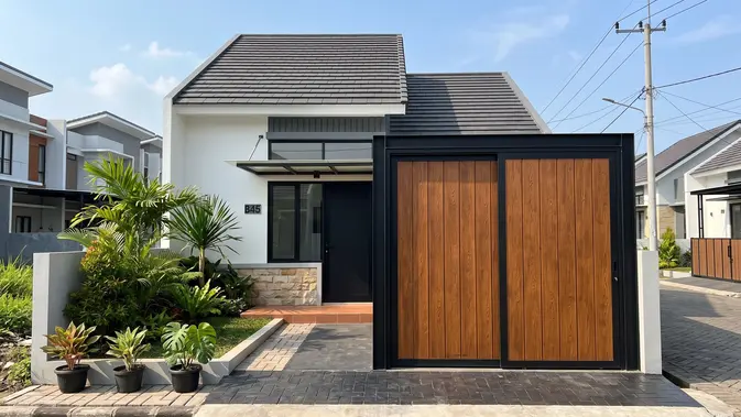 Model Pintu Garasi Minimalis untuk Rumah Kecil (AI Generated)