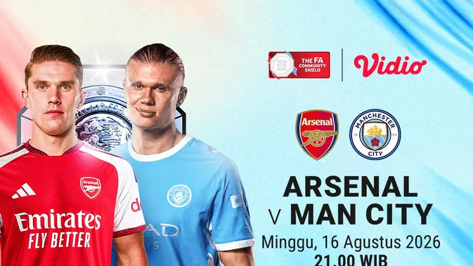 Live Arsenal vs Manchester City di Vidio. (doc. vidio)