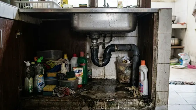Penyebab Tempat Cuci Piring Sering Bau (AI Generated)