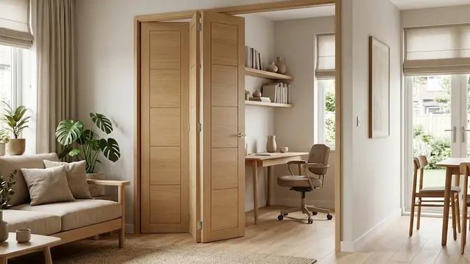 Model Pintu Lipat untuk Ruangan Sempit (AI Generated)