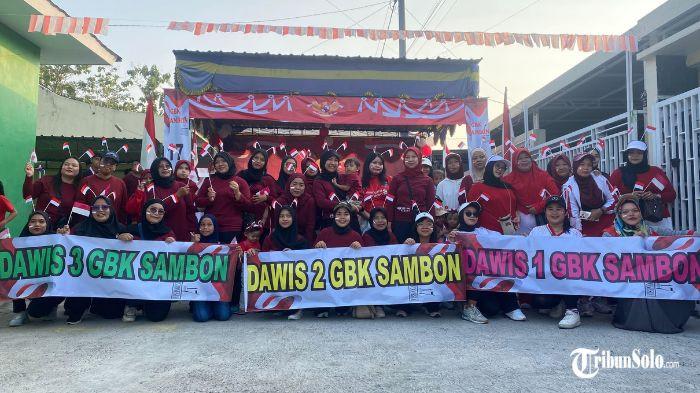 KOMPAK - Warga saat melakukan perayaan HUT ke-81 RI di Perum Griya Bhina Karya