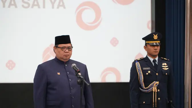 Upacara Peringatan HUT ke-81 Kemerdekaan RI di lingkungan Kementerian Koordinator Bidang Perekonomian yang dipimpin oleh Menteri Koordinator Bidang Perekonomian Airlangga Hartarto di Jakarta, Senin (17/8/2026). (Dok Kemenko Perekonomian)