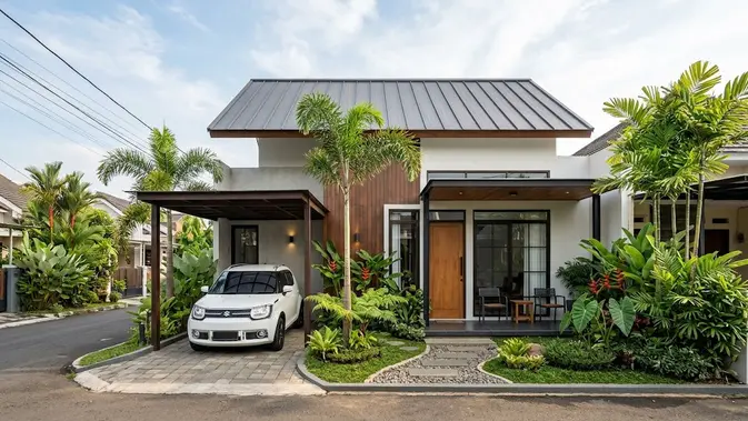 Desain Rumah Type 60 Tropis Minimalis. (Gambar: AI Generated)