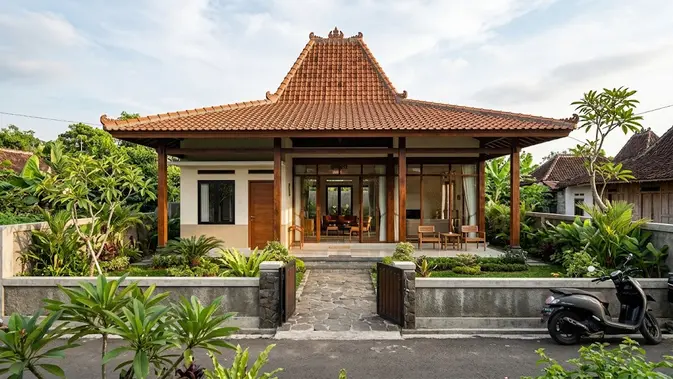 Rumah Type 60 Joglo Kontemporer. (Gambar: AI Generated)