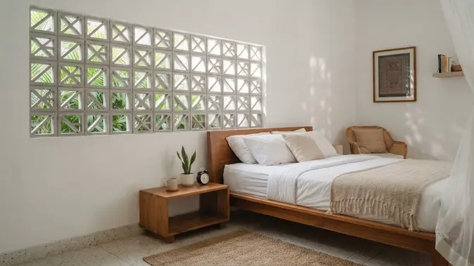 Roster minimalis untuk ventilasi kamar yang tetap terang dan terjaga privasinya model beton pola sederhana (AI generated)
