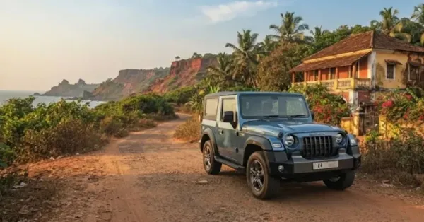mahindra thar in vagator goa