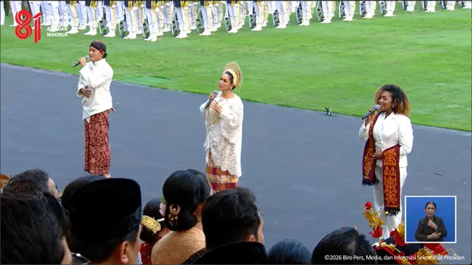 Niki Becker, Rizky Febian, dan Vina Panduwinata Meriahkan HUT RI ke-81 (credit: youtube.com/SekretariatPresiden)