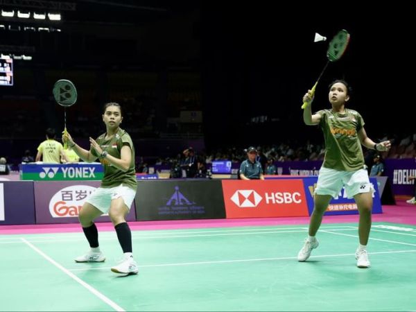 Aksi ganda putri Indonesia, Isyana Syahira Meida/Rinjani Kwinnara Nastine pada 64 besar Kejuaraan Dunia 2026