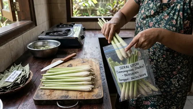 Cara Menyimpan Daun Salam dan Serai. (AI Generated)