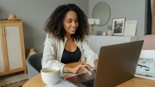 user using laptop having coffee Datacenter proxy