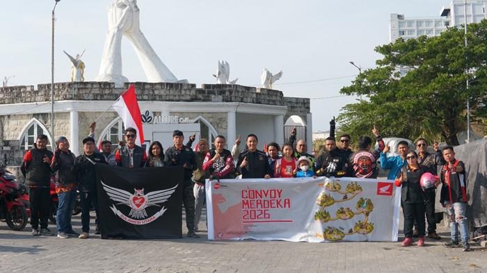 Komunitas Honda Sulut gelar Konvoi Merdeka untuk peringati HUT ke-81 Kemerdekaan RI