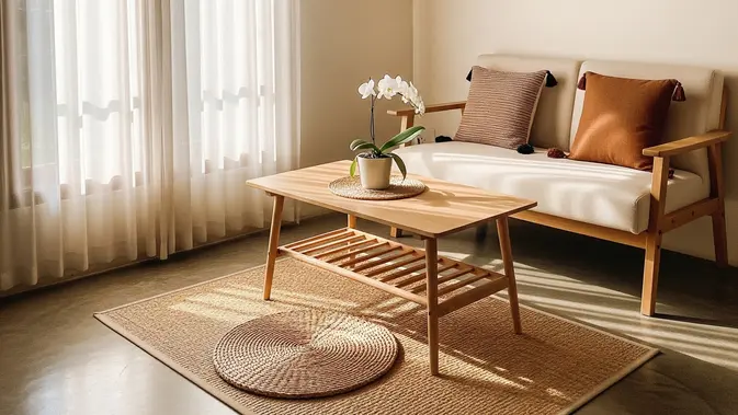 Model Gorden untuk Ruang Tamu Minimalis. (Foto: AI)