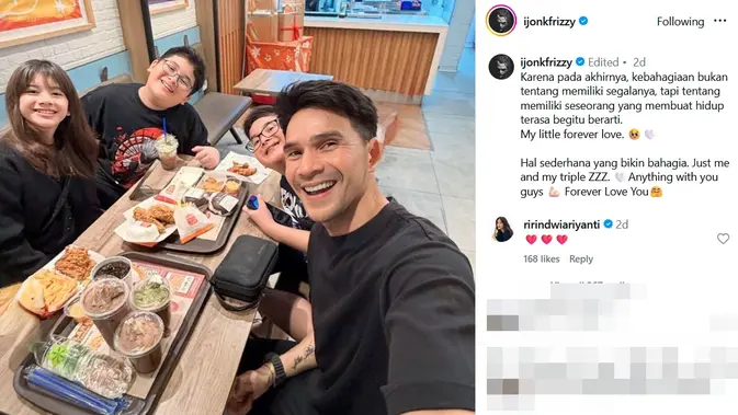Jonathan Frizzy makan bareng anak © instagram.com/ijonkfrizzy