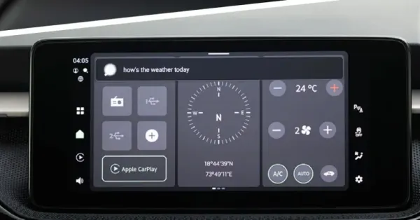 Skoda Slavia facelift touchscreen
