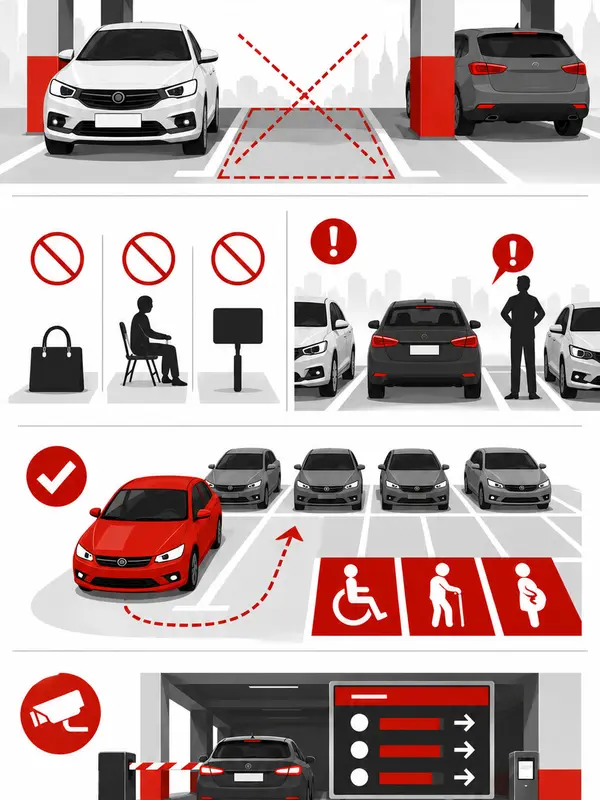 Infografis Etika Parkir untuk Cegah Keributan. (Liputan6.com/ Djoko Poerwanto)