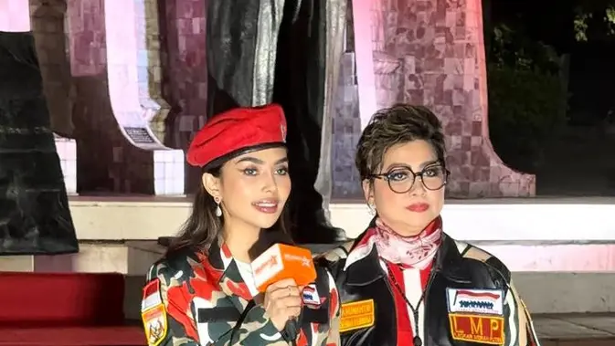 Karina Icha Peringati HUT RI ke-81. (M Altaf Jauhar/ Liputan6.com)