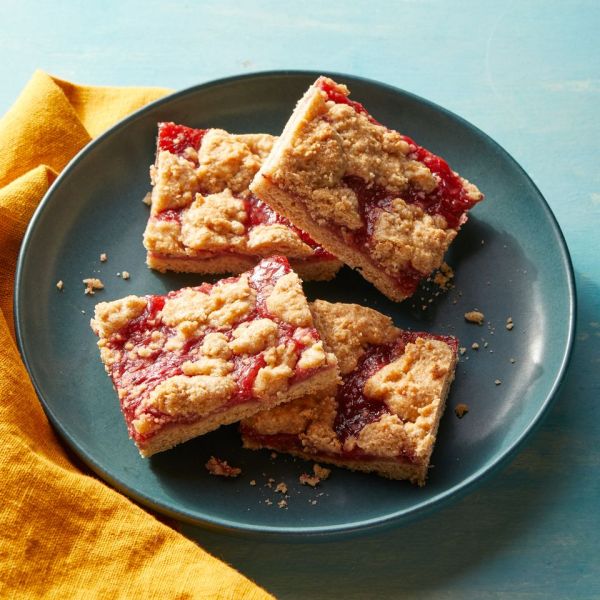 Strawberry Crumble Bars Credit: Tara Donne