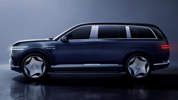 2027 Genesis GV90 SUV side profile