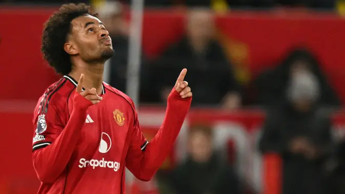 Penyerang Manchester United, Joshua Zirkzee (Oli Scarf/AFP)