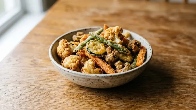 Variasi Sayur Goreng Crispy yang Bisa Dicoba. (Gambar: AI Generated)