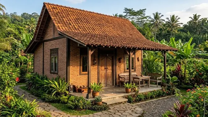 Rumah Bata Ekspos Gaya Kampung (AI Generated) Rumah Bata Ekspos Gaya Kampung (AI Generated)