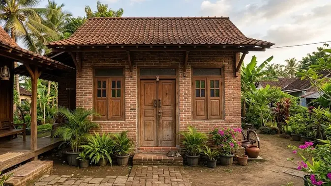 Rumah Bata Ekspos Gaya Kampung (AI Generated) Rumah Bata Ekspos Gaya Kampung (AI Generated)