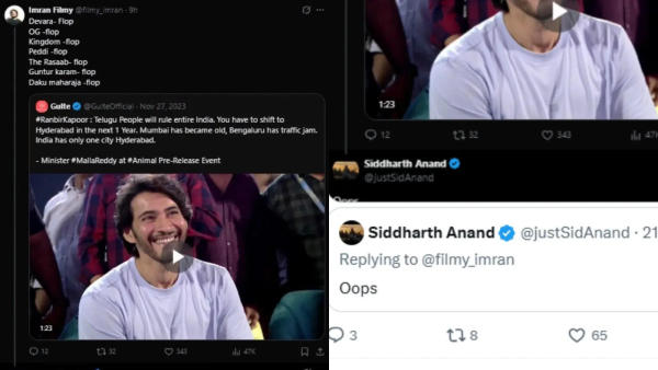 Siddharth Anand commented Oops on Telugu flop films post