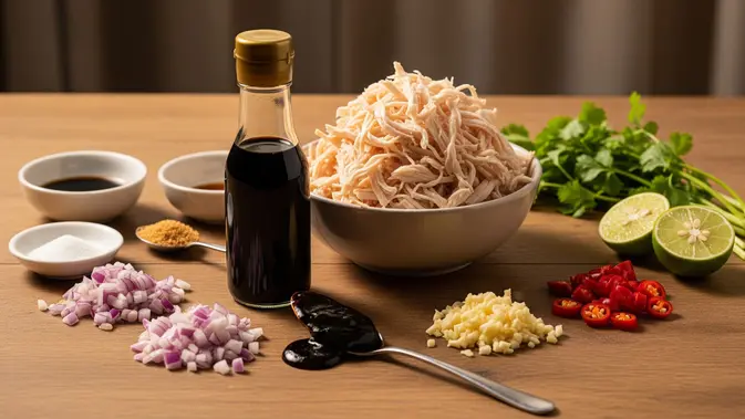 Resep Ayam Suwir Saus Tiram (AI Generated)