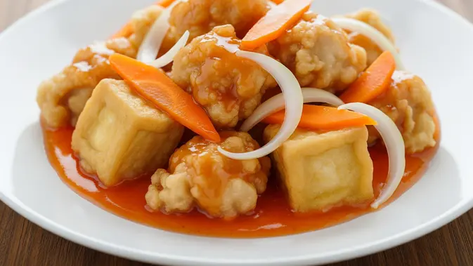 Ayam Tahu Krispi Asam Manis/Menu Anak yang “Anti Drama” karena Tidak Pedas dan Tidak Ribet (AI generated))