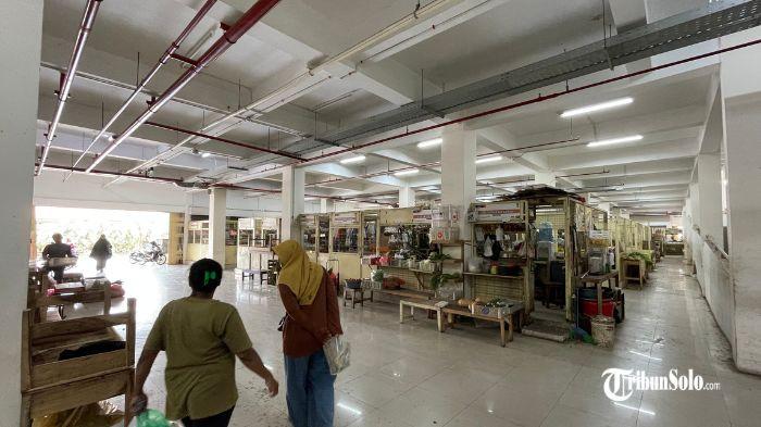 SEPI - Kondisi Pasar Jongke Solo, Jumat (21/8/2026). Pasar masih sepi pengunjung setelah revitalisasi selesai pada 2024.