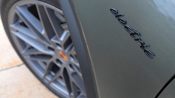 2026 Porsche Macan 4S Electric badge and wheel detail
