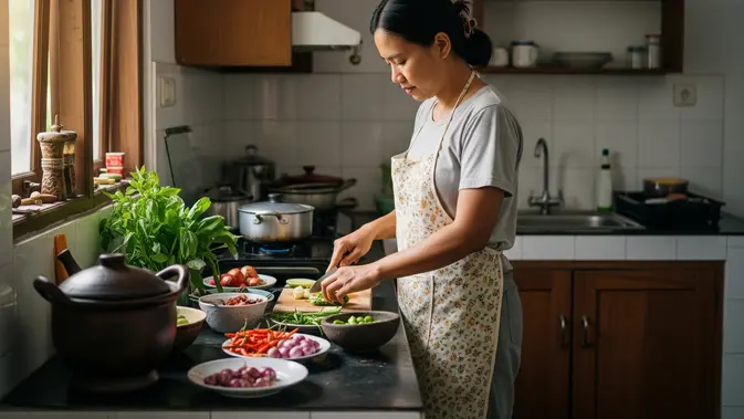 memasak di dapur Memasak di dapur. (Sumber: gemini.com)