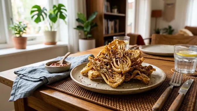 Resep Keripik Pakcoy. (AI Generated)