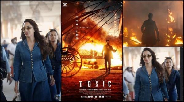 Yash's Toxic poster out; Kiara Advani arrives in Bengaluru for trailer launch, team announces 7.01 pm release t