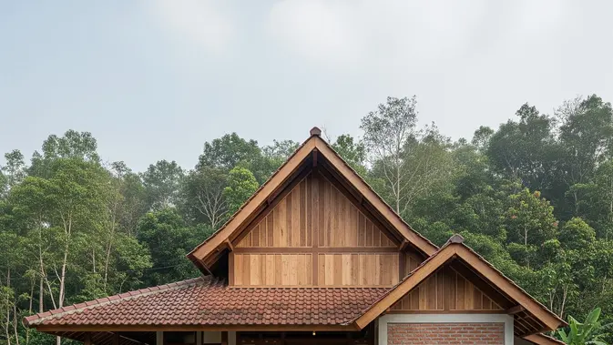 Desain Rumah Sederhana 3 Kamar di Kampung. (AI Generated)