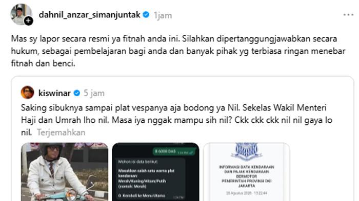 Wakil Menteri Haji dan Umroh laporkan anak Mario Teguh