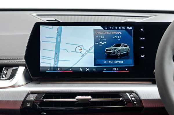 BMW X1 LWB infotainment touchscreen