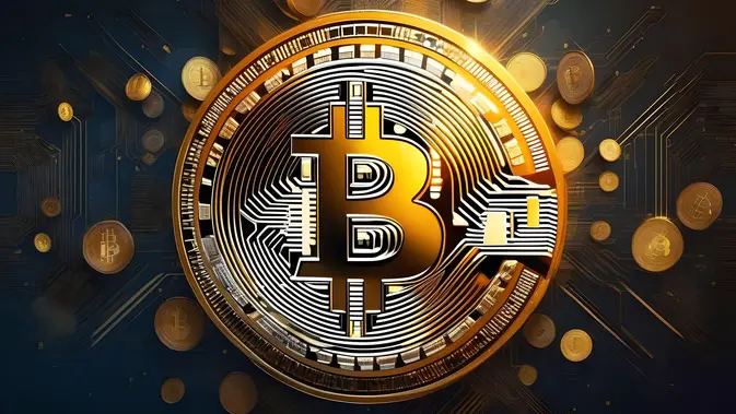 Ilustrasi aset kripto Bitcoin. (Foto By AI)