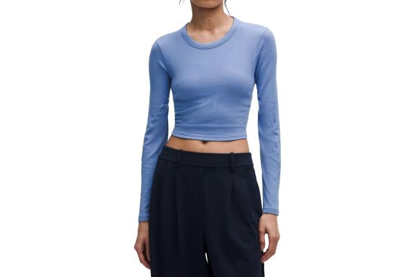 lululemon Hold Tight Straight-Hem Cropped Long-Sleeve Shirt Credit: lululemon